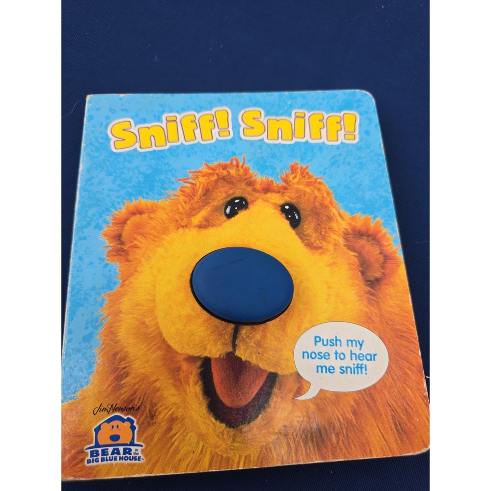 Vintage 2000s Y2K Rare Bear In The Big Blue House Board Book Sniff Sniff